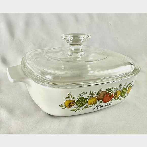 Vintage Corning Ware L'Echalote Spice of Life A-1-B One Quart Dish with Lid Rare - Picture 4 of 12